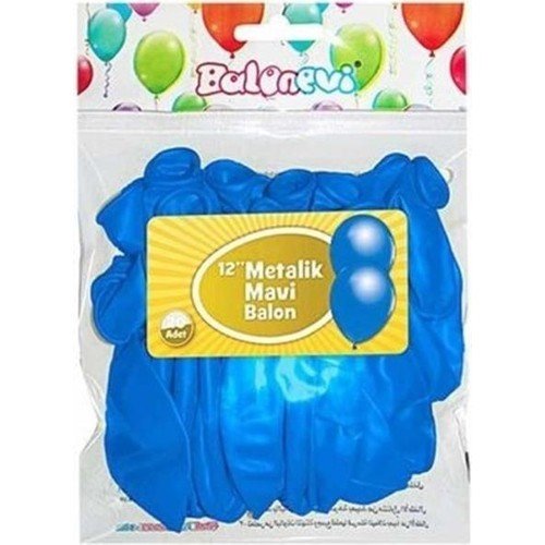 Nedi Pm-12144 Balon Metalik Mavi 20 Li