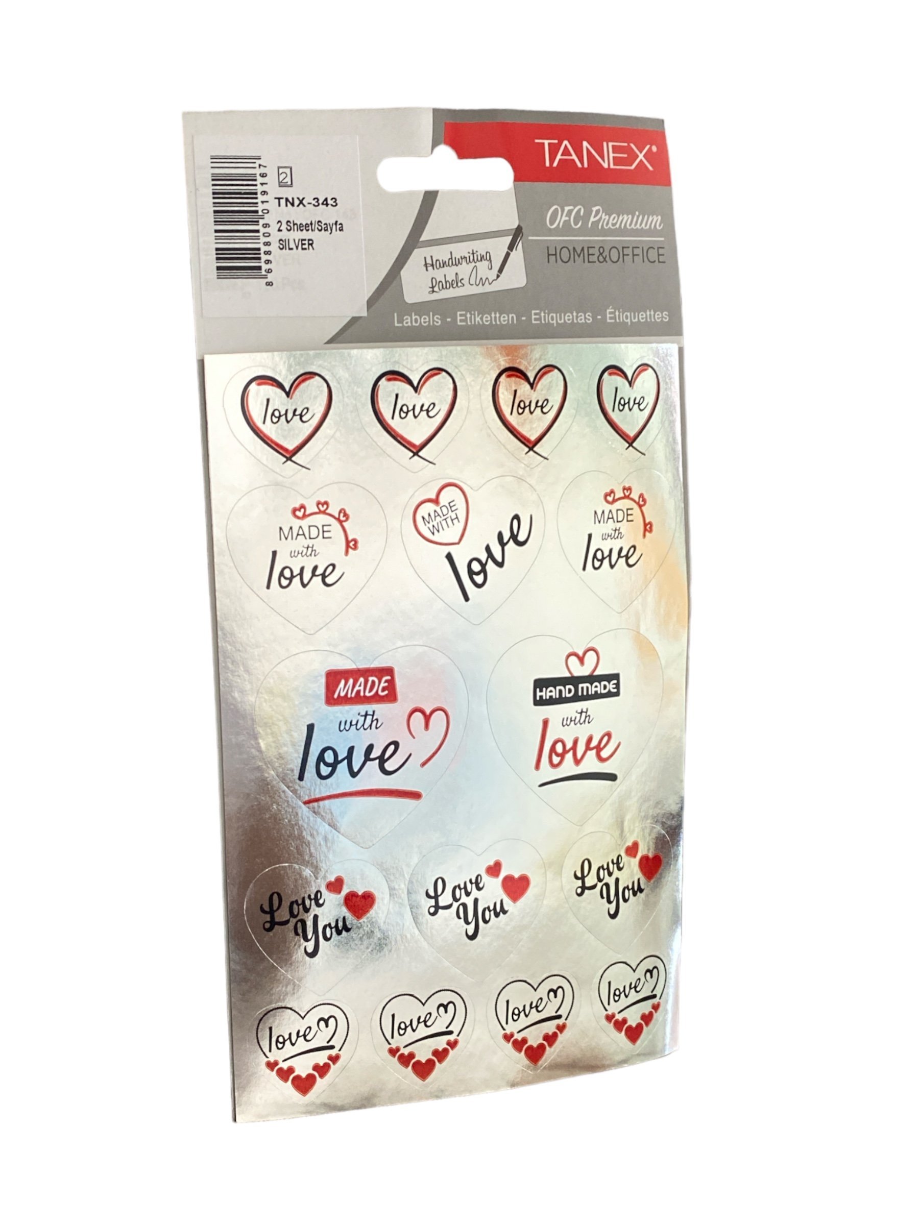 Tanex Tnx-343 Silver Kalp Etiket – Love (2 Syf)