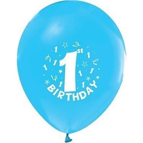 Nedi Pm-12158 Balon Baskılı 1 Yaş Mavi Renkli 16 Lı
