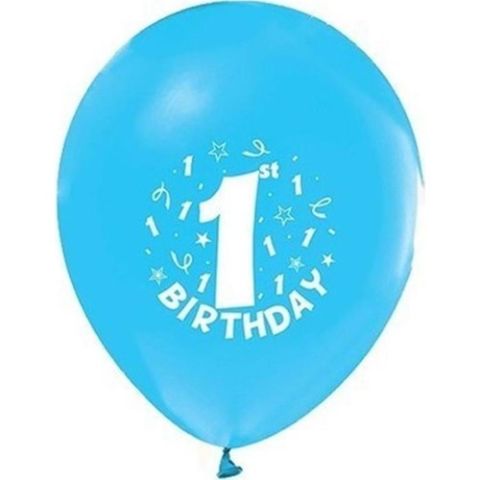 Nedi Pm-12158 Balon Baskılı 1 Yaş Mavi Renkli 16 Lı