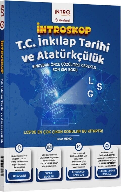 İntro Yayınları 8. Sınıf LGS İnkılap Tarihi ve Atatürkçülük İntroskop Soru Bankası