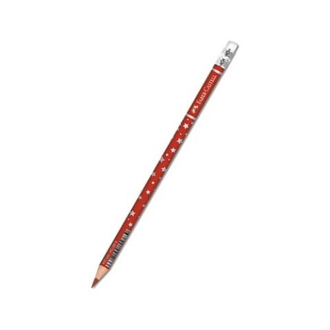 Faber Castell Silgili Kırmızı Başlık Kalemi Yıldızlı 1303