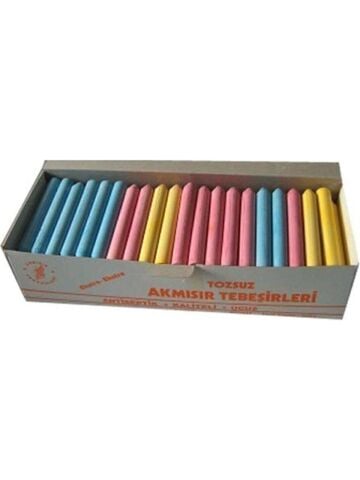 AKMISIR TOZSUZ RENKLİ TEBEŞİR 100 LÜ
