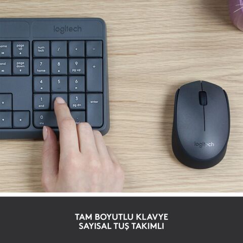 Logitech MK235 USB Kablosuz Türkçe Klavye Mouse Seti