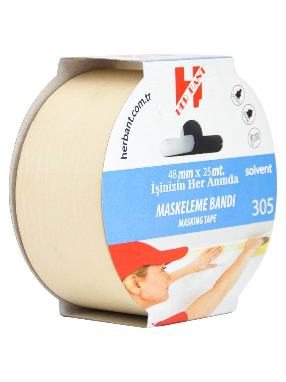 Herbant Kauçuk Maskeleme Bandı 48mm X 25m