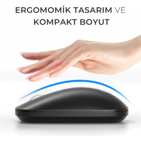 Lenovo Lecoo WS214 1200 DPI 4 Tuşlu Kablosuz Sessiz Mouse - Gri