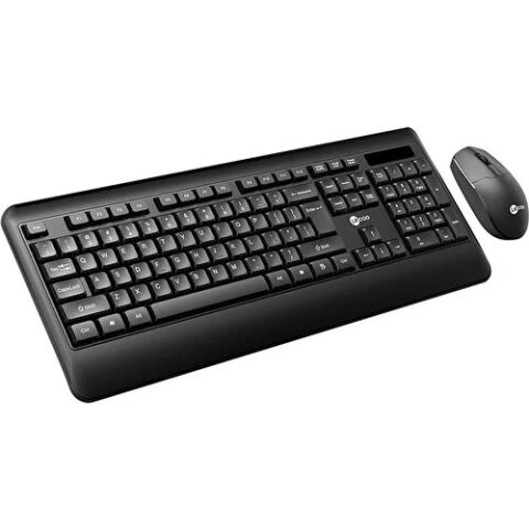 Lenovo Lecoo KW202 Kablosuz Türkçe Q Klavye & Mouse Set - Siyah