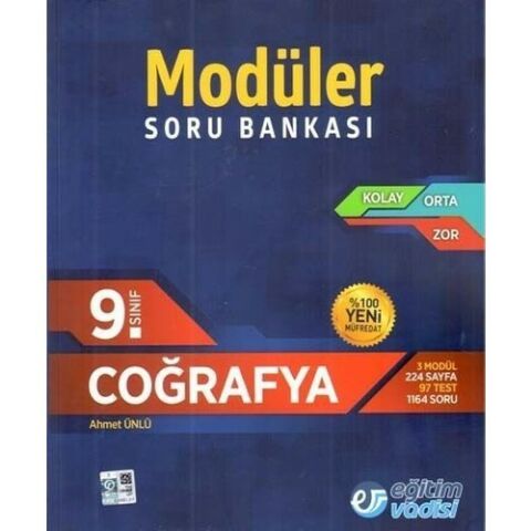 Eğitim Vadisi Yayınları 9.Sınıf Coğrafya Modüler Soru Bankası