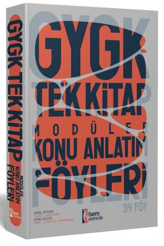 İsem 2024 KPSS GYGK MODÜLER KONU ANLATIM FÖYLERİ