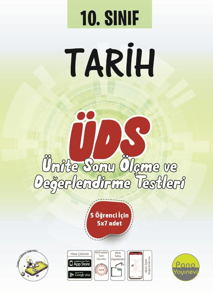 Pano 10. Sınıf Tarih Ünite Değerlendirme Sınavı (5 Öğrencilik 5X7 Sınav)