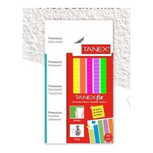 Tanex Hamur Yapıştırıcı Tack-İt 50 Gr Neon Renkler- 80 Adet