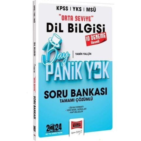 Yargı Yayınları 2024 KPSS YKS MSÜ Bay Panik Yok Dil Bilgisi Orta Seviye Tamamı Çözümlü Soru Bankası
