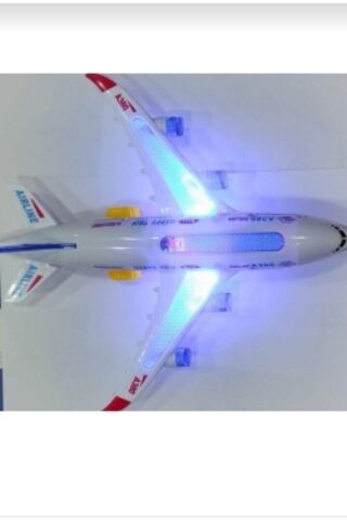 Can Oyuncak Işıklı Sesli ve Hareketli Airbus Uçak 20 cm