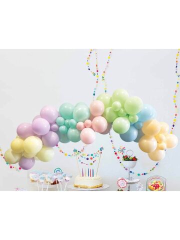 Balon Dekorasyonu 3lü Set Asorti Set 70'li - Makaron