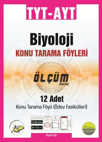 Pano Tyt-Ayt Biyoloji Tarama Föyleri (12 Fasikül 12X16 Sayfa)