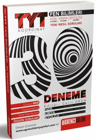 Öğrenci İşleri Yayınları Koordinat Serisi TYT Fen Bilimleri 30 Deneme