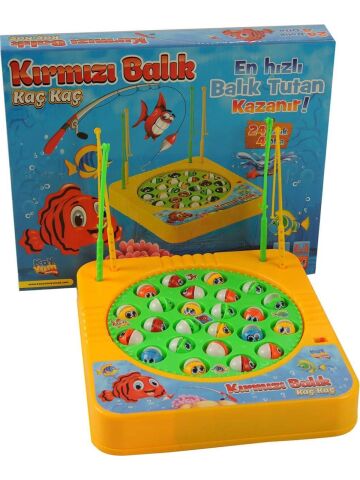 Kayyum Oyuncak Sesli Kırmızı Balık Kaç Kaç Balık Tutma Oyun Seti 28 Parça