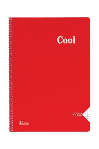 Keskin Color Cool 72 Yaprak Kareli A4 Plastik Kapak Spiralli Defter