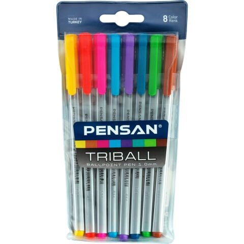 Pensan Triball Tükenmez Kalem Renkli 8 Li