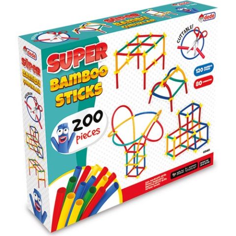 Dede Süper Bambu Çubuklar Setı / 200 Parça