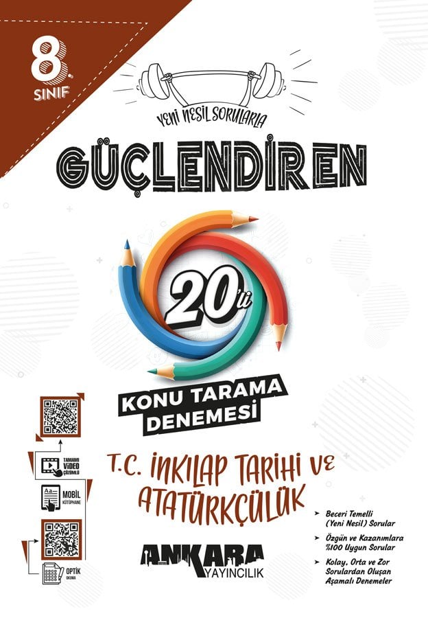 Ankara Yayıncılık 8.Sınıf Güçlendiren T.C. İnkılap Tarihi ve Atatürkçülük 20`li Konu Ta