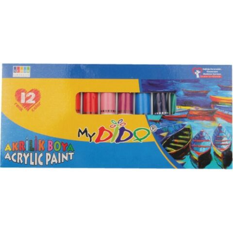 Südor Mydido Akrilik Boya 12 X 9 Ml Tüp 12 Renk