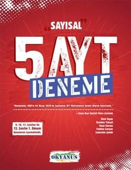 Okyanus Yayınları AYT Sayısal 5 Deneme - 2023 Güncel