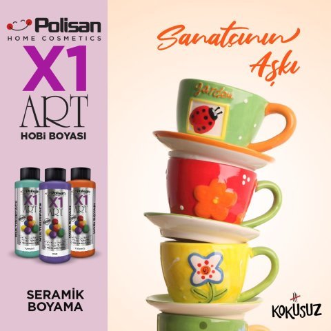 Polisan X1ART Vernikli Hobi Boyası 120ml - PUDRA PEMBE