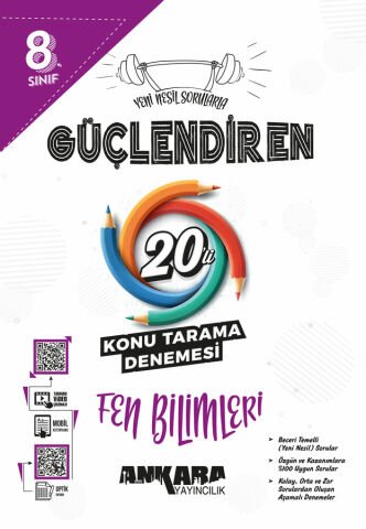 Ankara Yayıncılık 8.? ?Sınıf Güçlendiren Fen Bilimleri 20`li Konu Tarama Denemesi