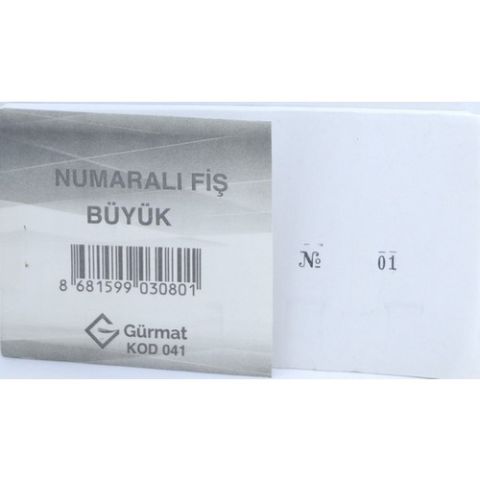 Gürpaş Büyük Numaralı Fiş (1 Adet)