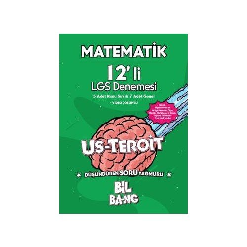 Kültür Yayıncılık 8. Sınıf Us-Teroit Matematik 12'li Lgs Denemesi