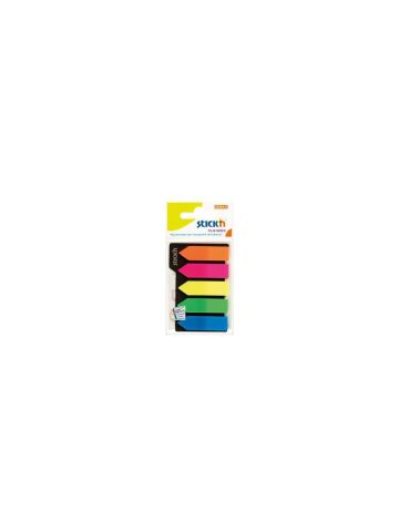 Stickn 45x12 Neon 5 Renk Ok Şekilli Film Ayraç 25 Yaprak