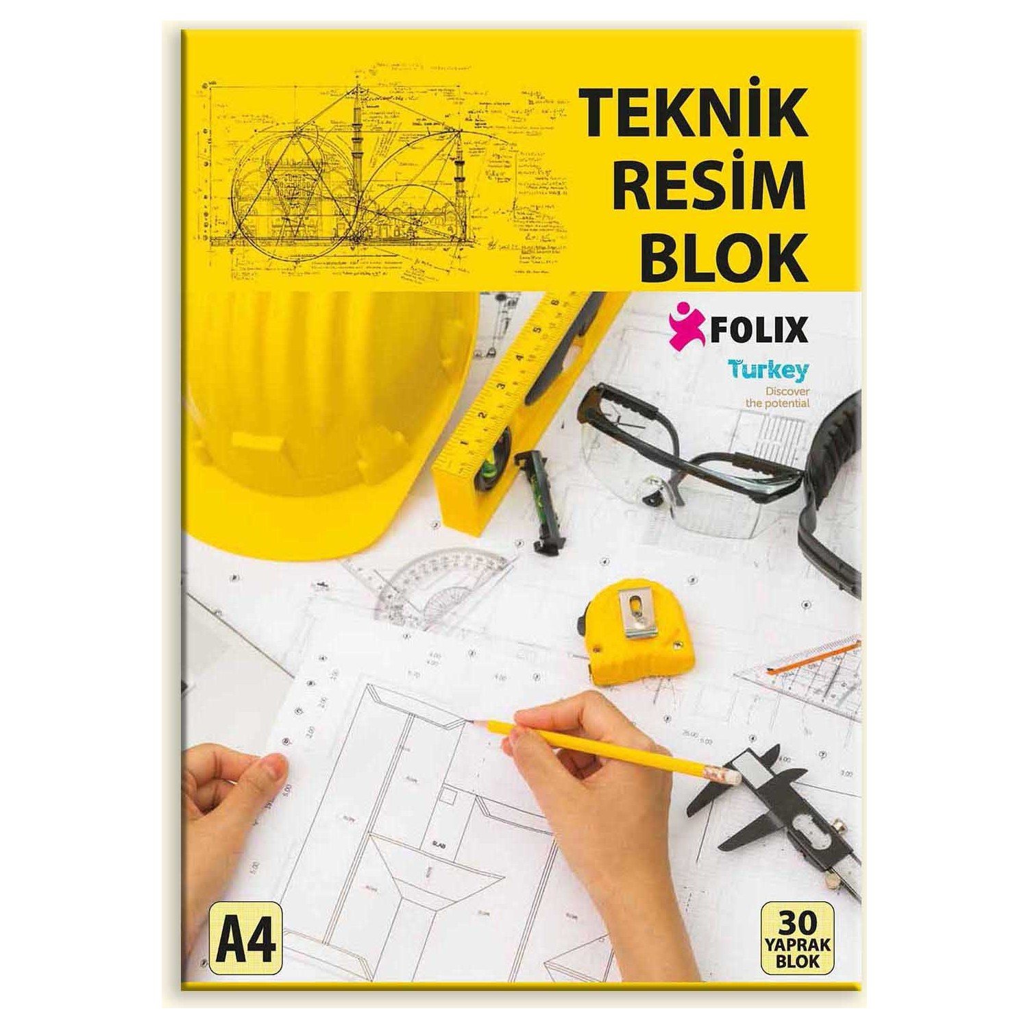 Doru Teknik Resim Bloğu Dikey A4 30 Ypr