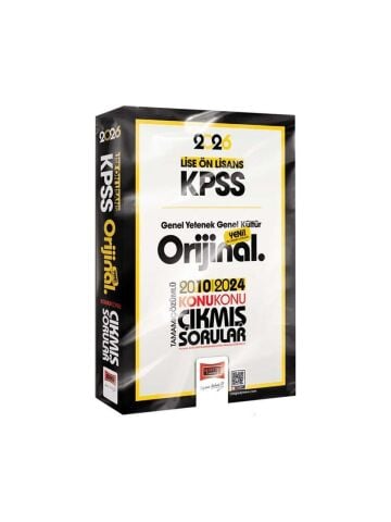 Yargı Yayınları 2026 KPSS Lise-Ön Lisans GK-GY Orijinal 2010-2024 Konu Konu Çıkmış Sorular
