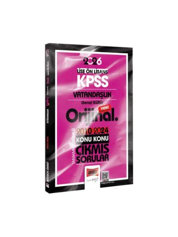 Yargı Yayınları 2026 KPSS Lise-Önlisans Vatandaşlık Orijinal 2010-2024 Konu Konu Çıkmış Sorular