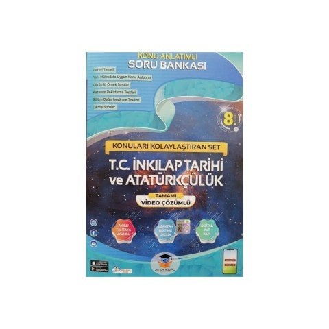 Zeka Küpü Yayınları 8. Sınıf T.C. İnkılap Tarihi ve Atatürkçülük Konuları Kolaylaştıran Se