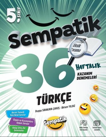 Ünlüler Karması 5. SINIF SEMPATİK TÜRKÇE 36 HAFTALIK KAZANIM DENEMELERİ