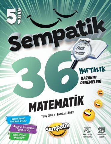 Ünlüler Karması 5. SINIF SEMPATİK MATEMATİK 36 HAFTALIK KAZANIM DENEMELERİ