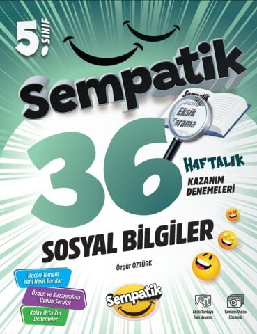 Ünlüler Karması 5. SINIF SEMPATİK SOSYAL BİLGİLER 36 HAFTALIK KAZANIM DENEMELERİ