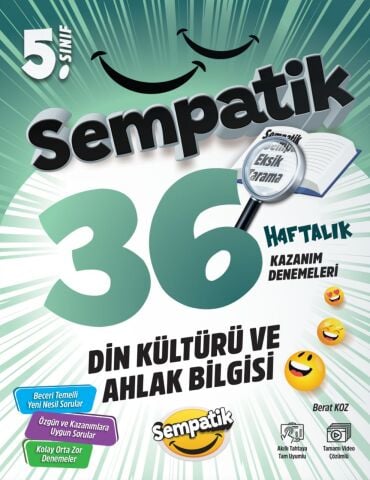 Ünlüler Karması 5. SINIF SEMPATİK DİN KÜLTÜRÜ VE AHLAK BİLGİSİ 36 HAFTALIK KAZANIM DENEMELERİ