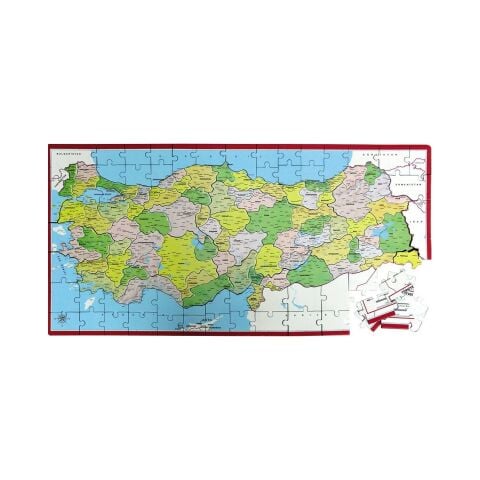 Laço Siyasi Harita Frame 81 Parça Puzzle