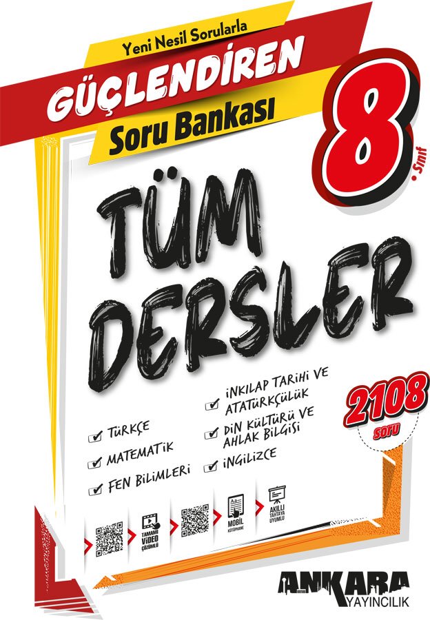 Ankara Yayıncılık 8 Sınıf Tüm Dersler Soru Bankası