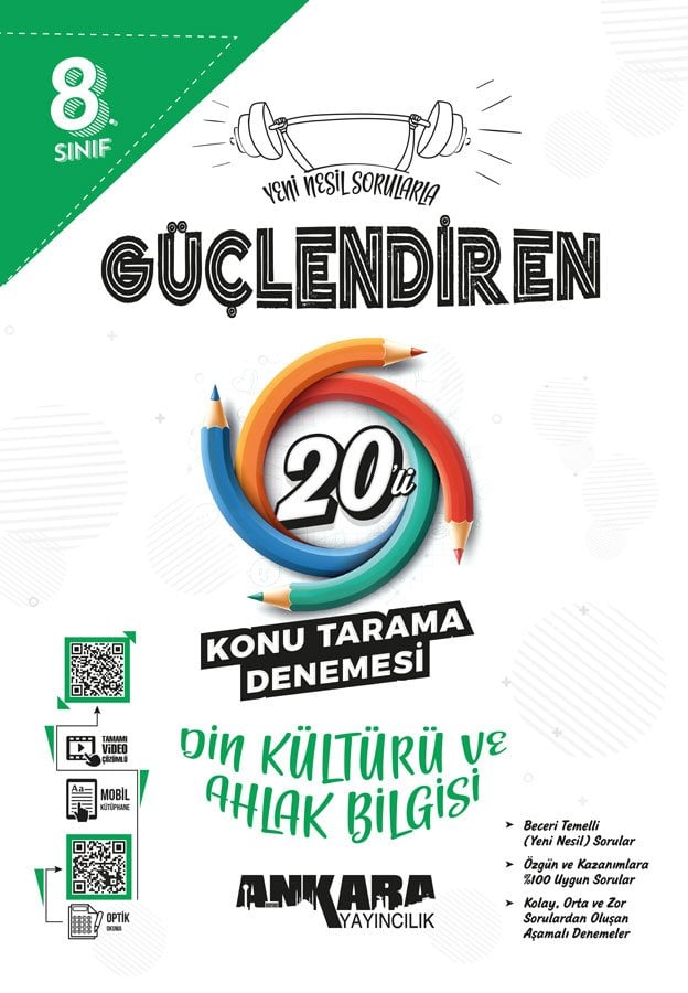 Ankara Yayıncılık 8.⁠ ⁠Sınıf Güçlendiren Din Kültürü ve Ahlak Bilgisi 20'li Konu Tarama Denemesi