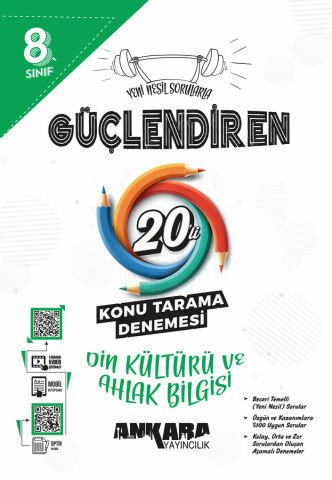 Ankara Yayıncılık 8.⁠ ⁠Sınıf Güçlendiren Din Kültürü ve Ahlak Bilgisi 20'li Konu Tarama Denemesi