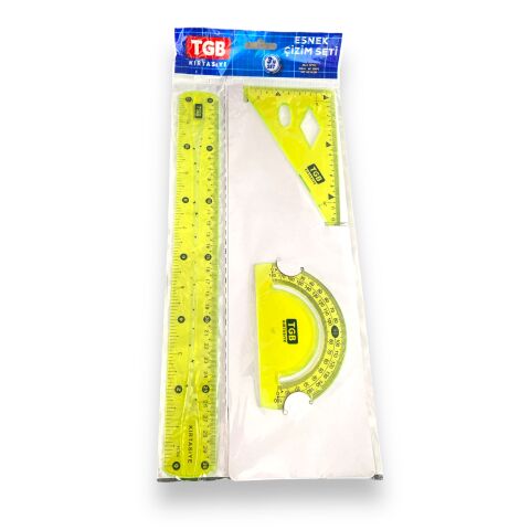 TGB Esnek Kırılmaz Cetvel Seti - Renkli