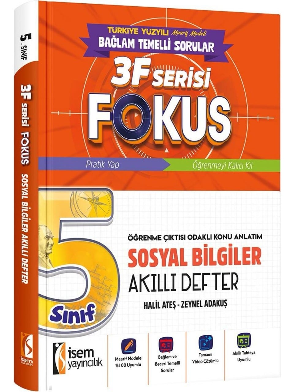 İsem Yayınları 5.Sınıf Fokus Sosyal Bilgiler Akıllı Defter
