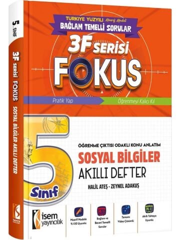 İsem Yayınları 5.Sınıf Fokus Sosyal Bilgiler Akıllı Defter