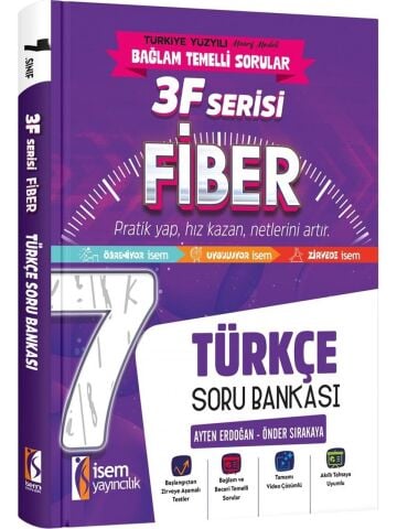 İsem Yayınları 7.Sınıf Fiber Türkçe Soru Bankası