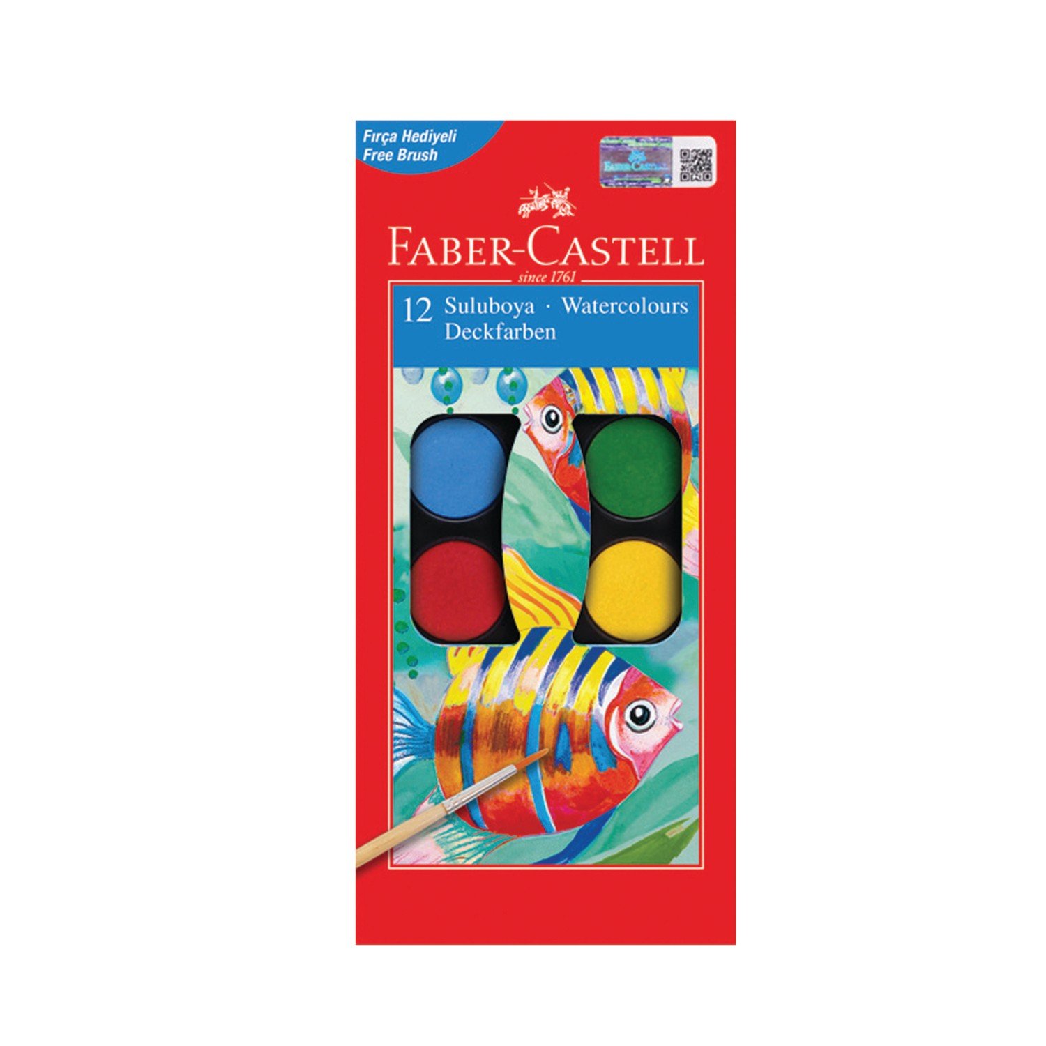 Faber- Castell 12Li Büyük Boy Sulu Boya
