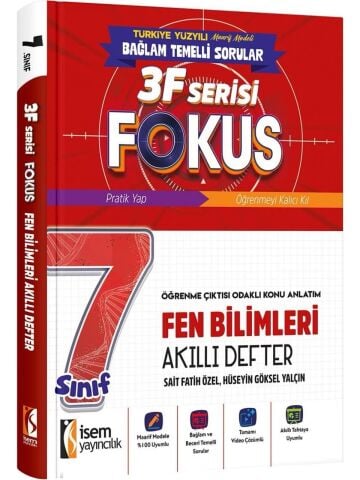 İsem Yayınları 7.Sınıf Fokus Fen Bilimleri Akıllı Defter